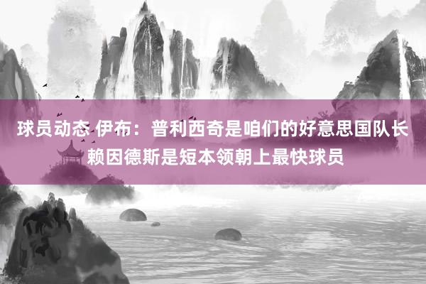 球员动态 伊布：普利西奇是咱们的好意思国队长 赖因德斯是短本领朝上最快球员