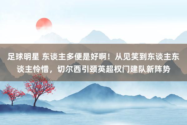 足球明星 东谈主多便是好啊！从见笑到东谈主东谈主怜惜，切尔西引颈英超权门建队新阵势